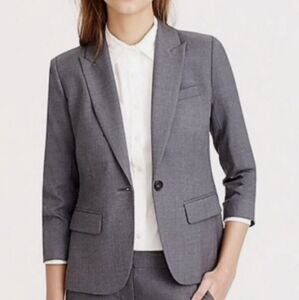 Women's J.Crew Grey Super 120s Wool Blazer Sz 6